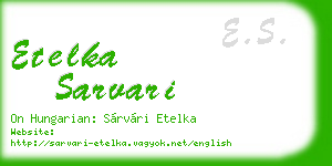 etelka sarvari business card